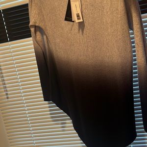 Asymmetrical ombré gray cashmere sweater